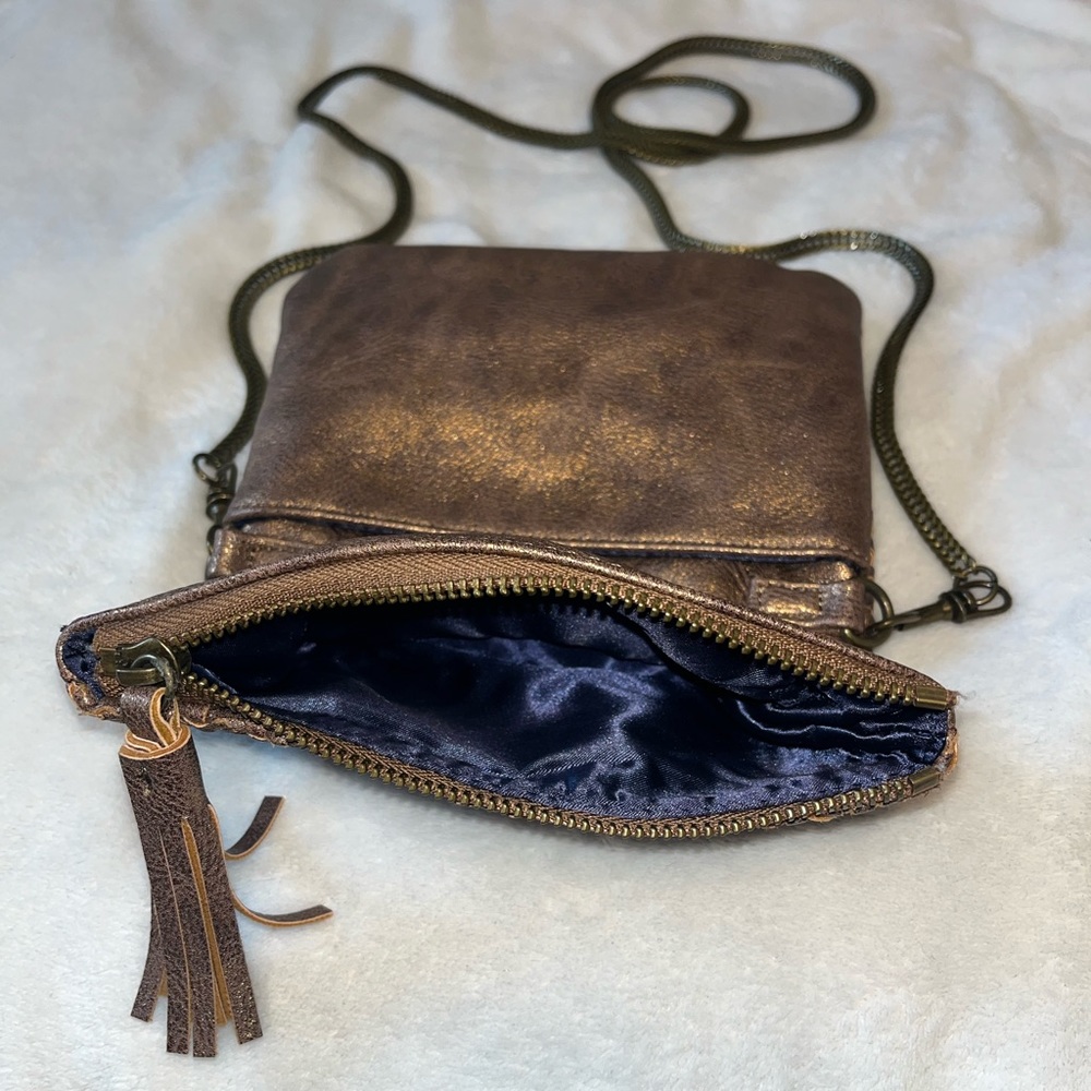 CLOSET CLEAR OUT 🎉 Anthropologie Deux Lux Bronze Crossbody Bag - Picture 6 of 6